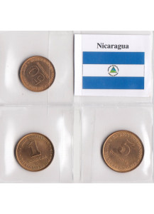 Nicaragua serie composta da 3 monete Anni misti Spl+